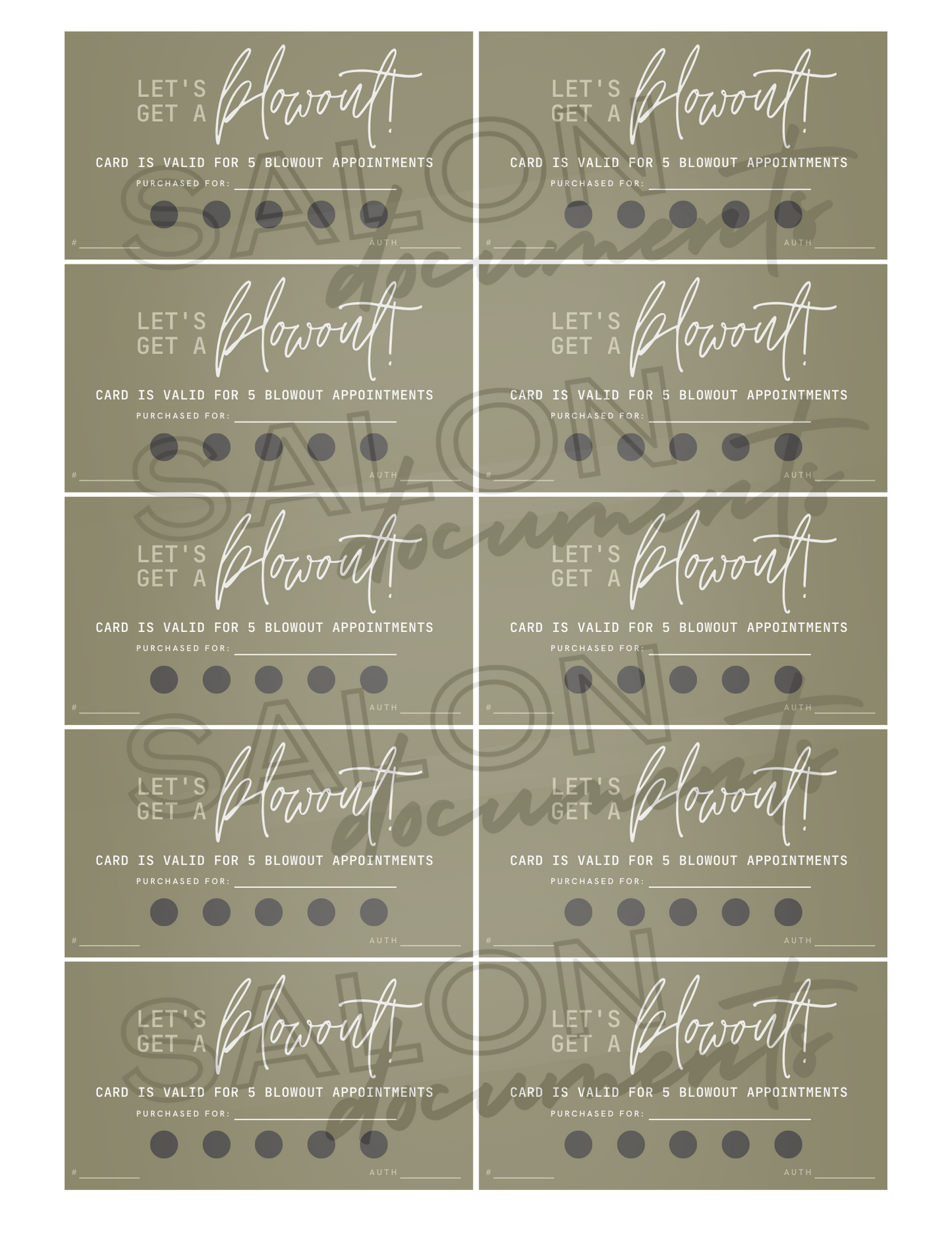 Naturalist Vibe: Blowout 5 Appointments