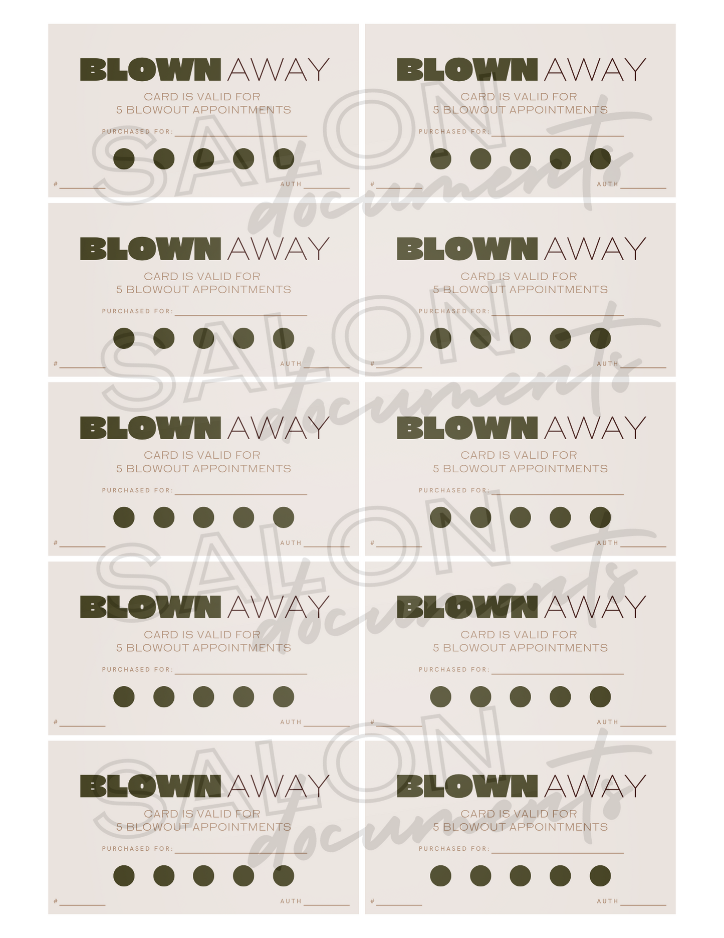 Minimal Vibe: Blowout 5 Appointments