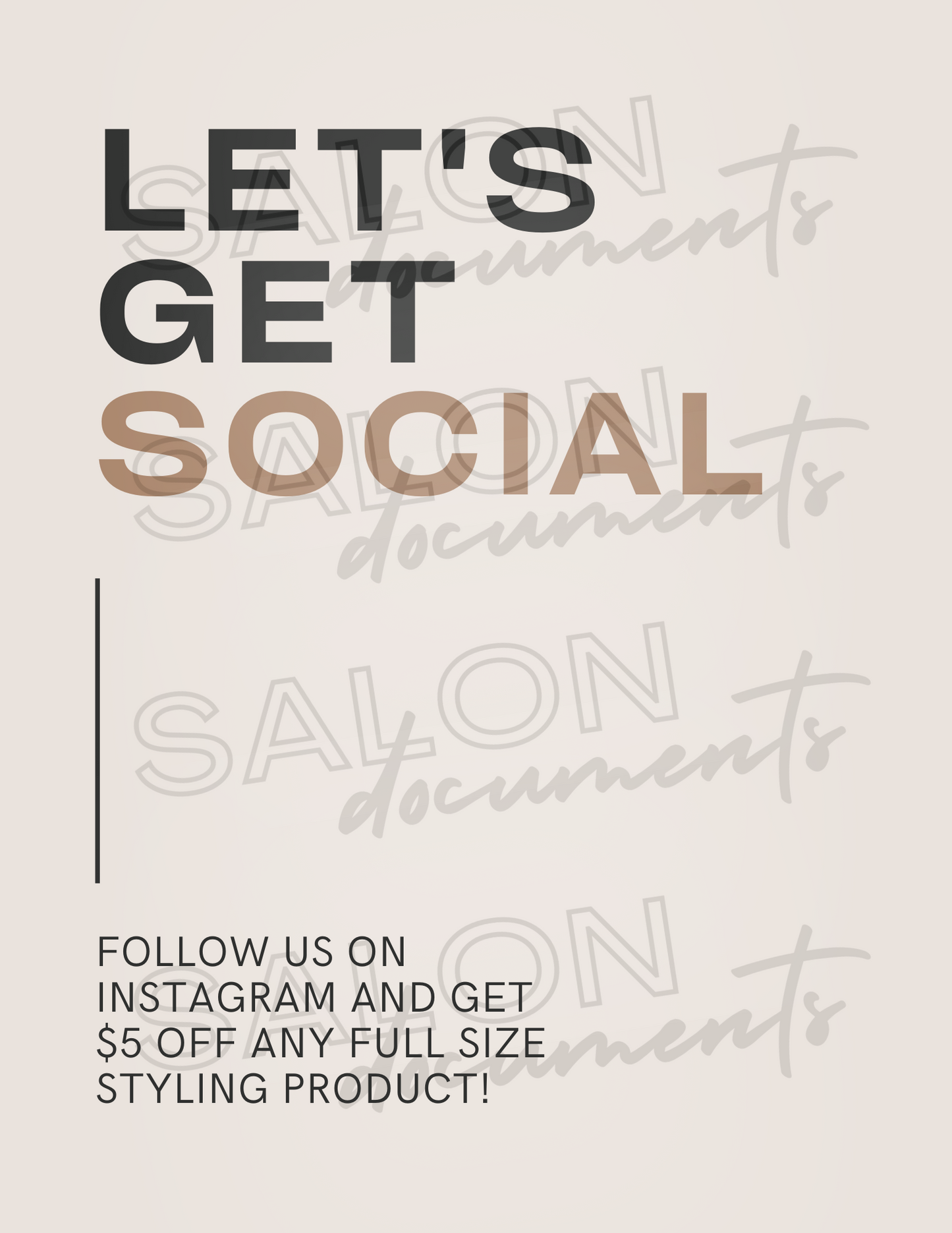 Minimal Vibe: Let's Get Social for Instagram