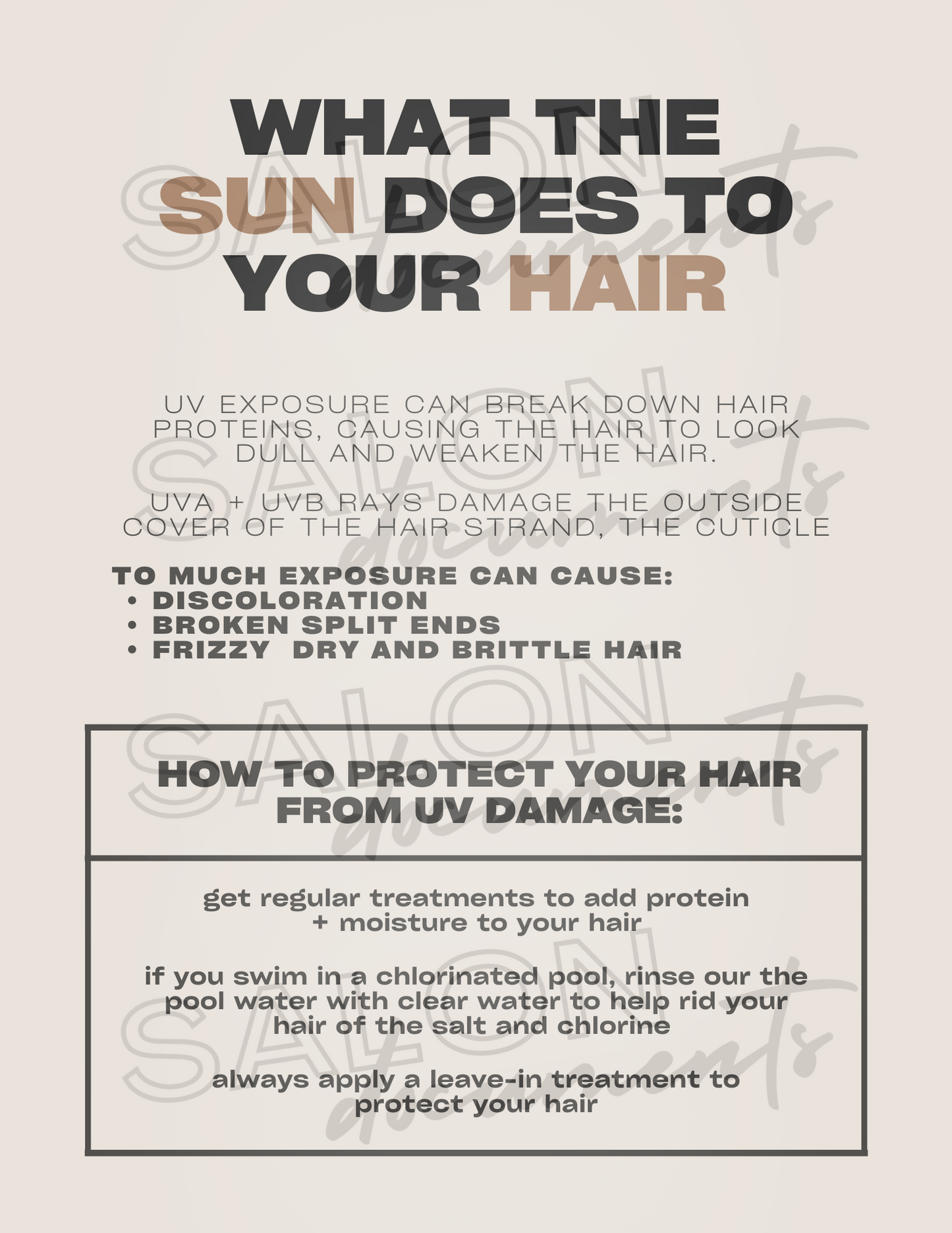 Minimal Vibe: Sun Effects To Your Hair