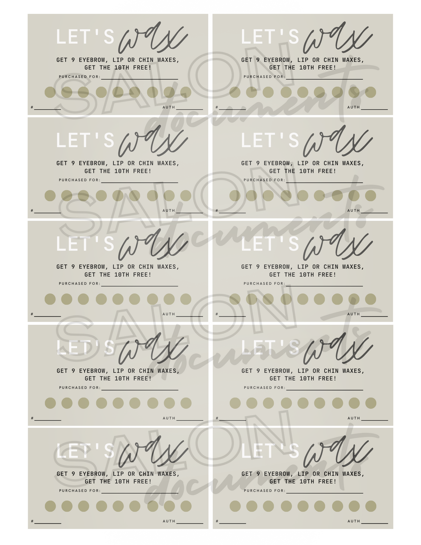 Naturalist Vibe: Let's Wax 9 Appointments