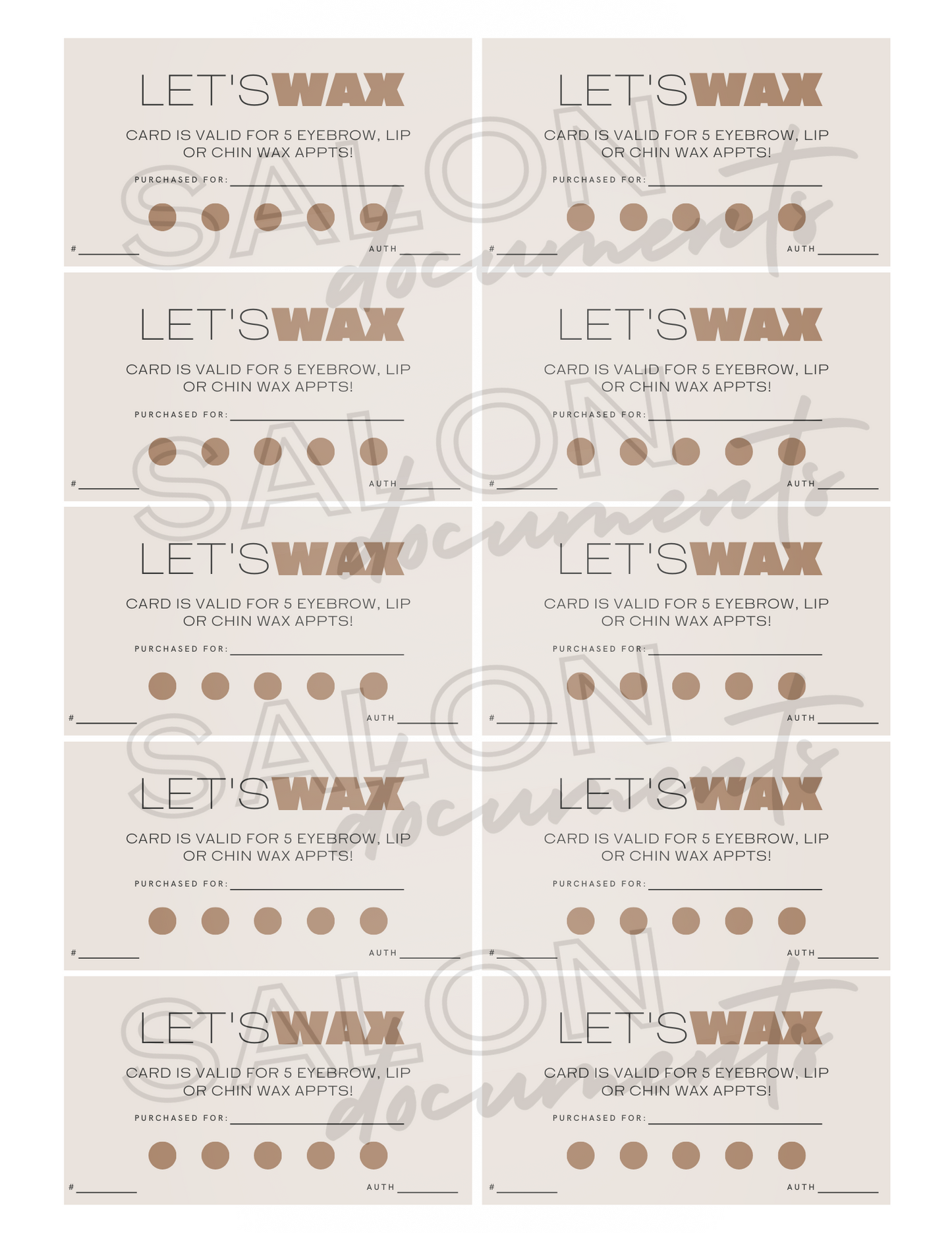 Minimal Vibe: Let's Wax 5 Appointments