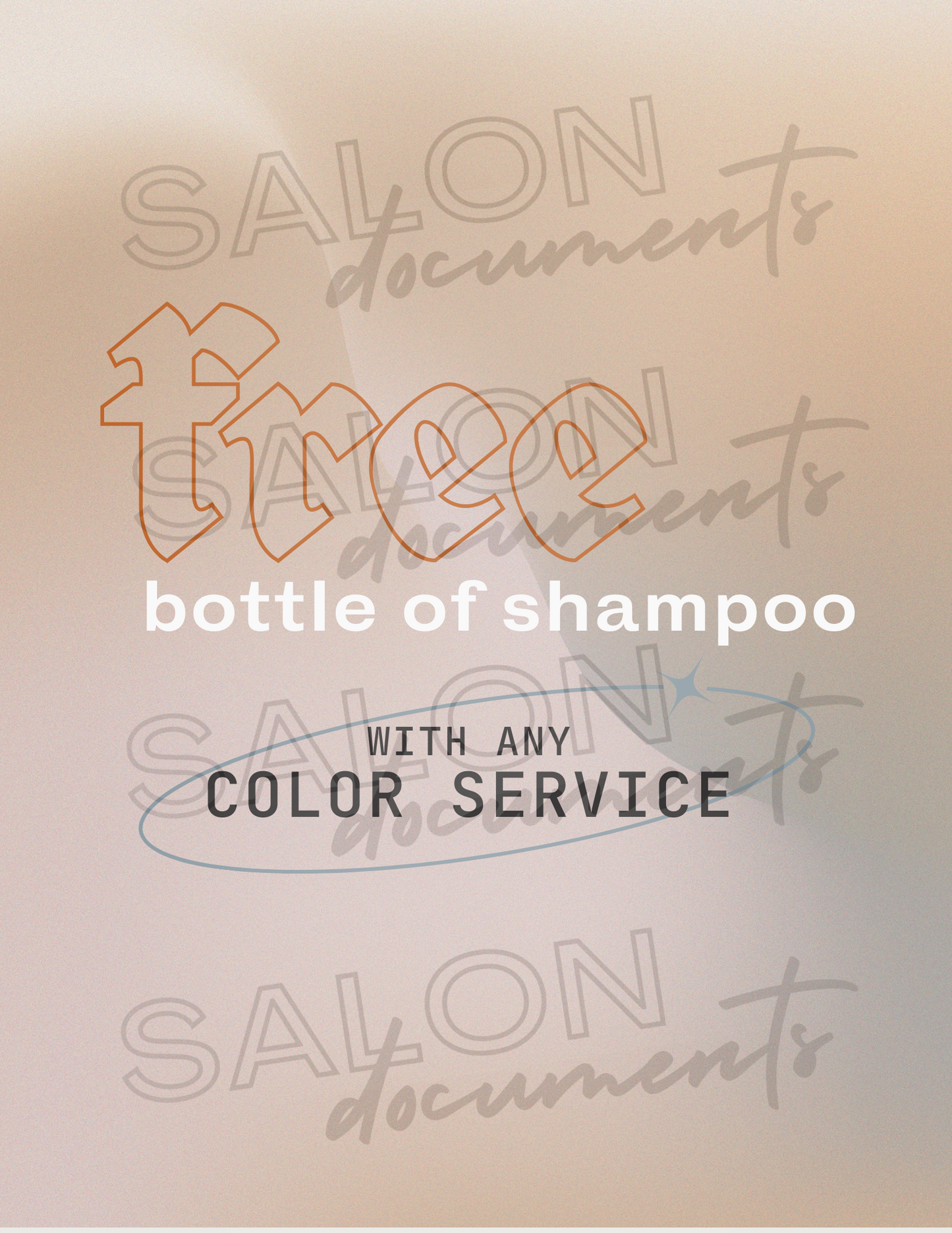 Modern Vibe: Free Bottle of Shampoo