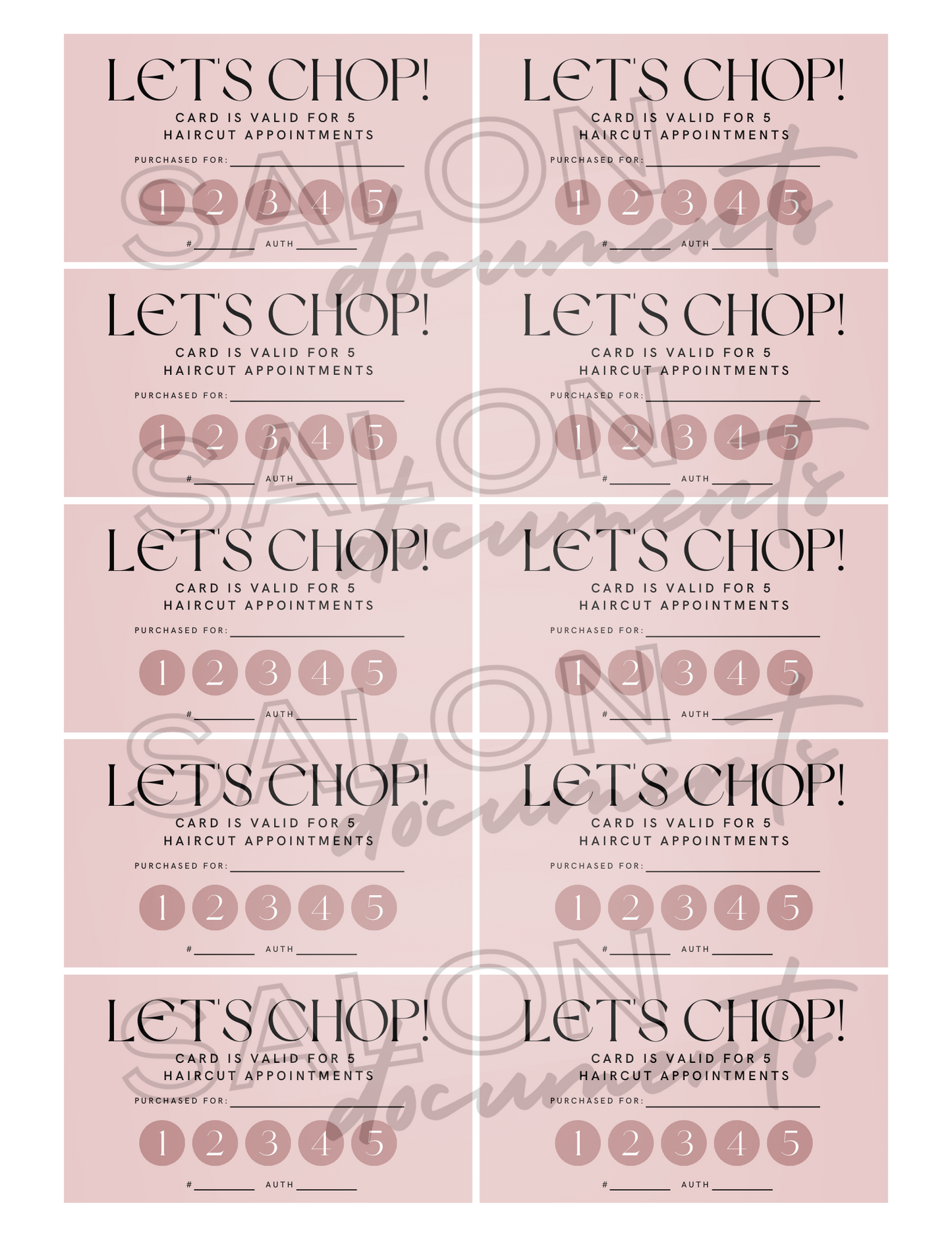 Bohemian Vibe: Let's Chop 5 Appointments