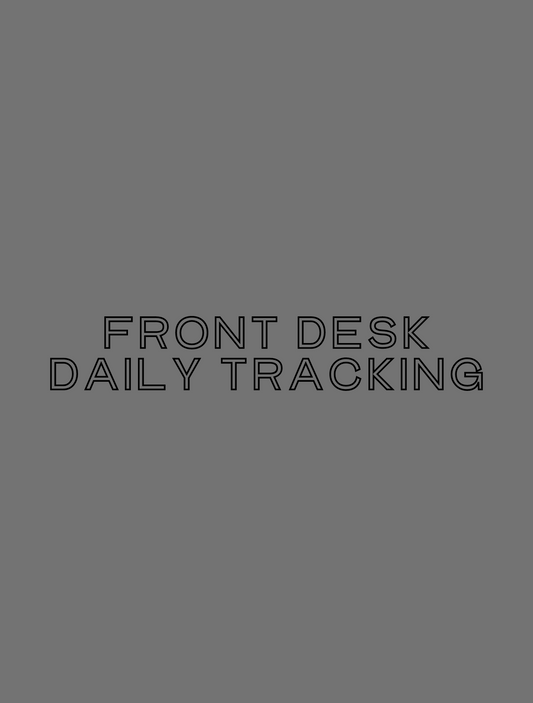 Front Desk Daily Tracking Form