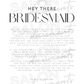 Thank You Bridesmaid